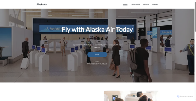Security scan screenshot of https://alaskaairlineinc.com/