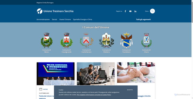 Security scan screenshot of https://www.tresinarosecchia.it/it
