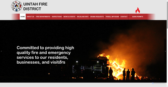 Security scan screenshot of https://uintahfiredistrict.gov/