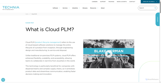 Security scan screenshot of https://technia.cloud