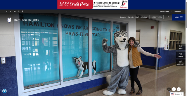 Security scan screenshot of https://hh.casdonline.org/~board/hamilton-heights-news/post/qr-code-for-submitting-attendance-notes