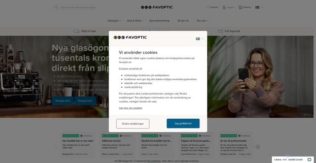 Security scan screenshot of https://www.favoptic.se/