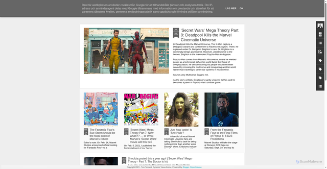 Security scan screenshot of https://www.marvelcinematicuniversity.com/