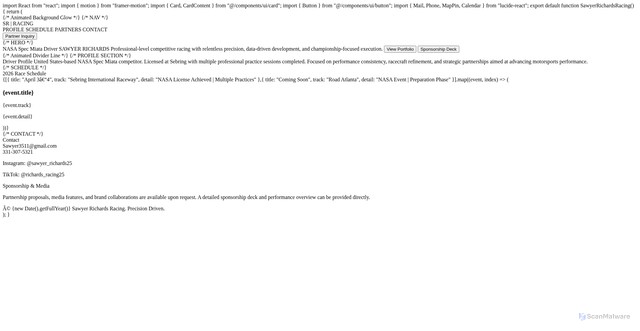 Security scan screenshot of https://richardsracing25-ec8qmu2eka.edgeone.app/