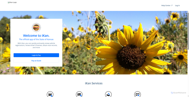 Security scan screenshot of https://ikan.ks.gov/