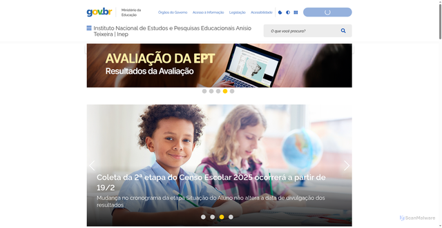 Security scan screenshot of https://www.gov.br/inep/pt-br