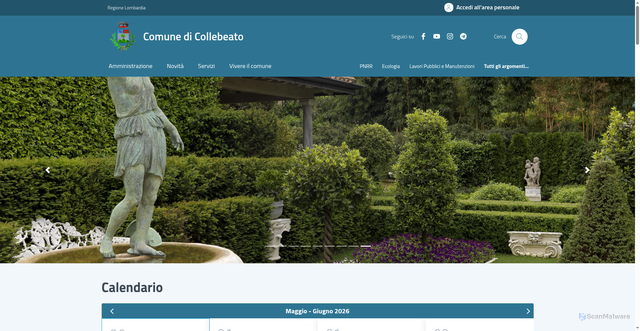 Security scan screenshot of https://www.comune.collebeato.bs.it