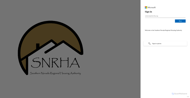 Security scan screenshot of https://snvrha.sharepoint.com