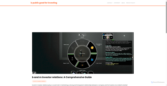 Security scan screenshot of https://kanvasmotionworks-dpdlrkac2dle.edgeone.app/b-and-m-investor-relations.html