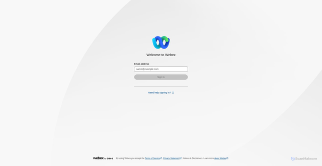 Security scan screenshot of https://desktop.wxcc-us1.cisco.com