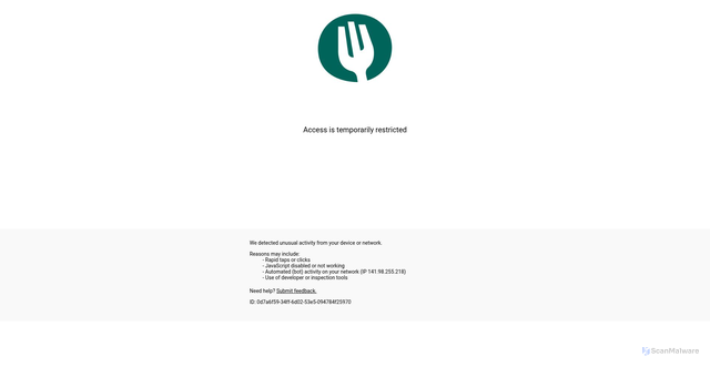 Security scan screenshot of https://www.thefork.co.uk