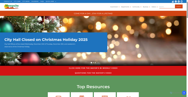 Security scan screenshot of https://www.mesquitenv.gov/