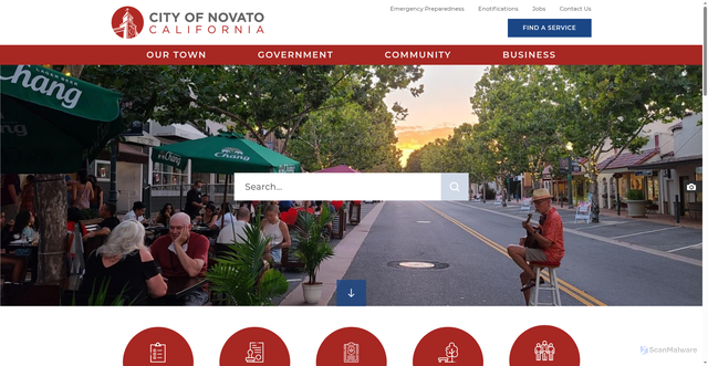 Security scan screenshot of https://www.novato.gov/