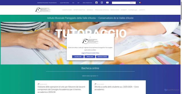 Security scan screenshot of https://www.consaosta.it/