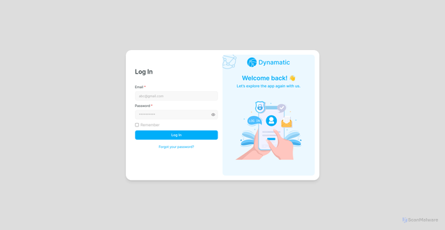 Security scan screenshot of https://dashboard.dynamatics.app