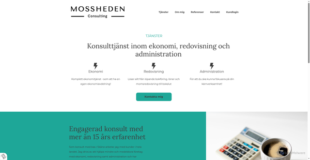 Security scan screenshot of https://mossheden.nu