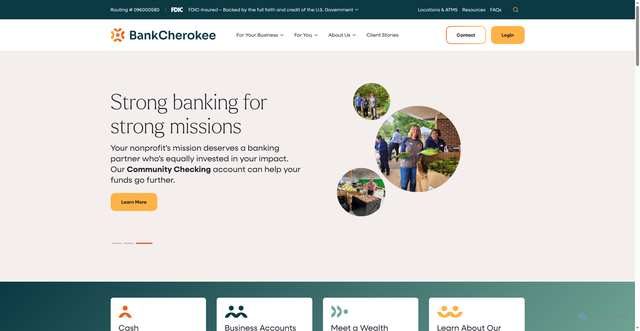 Security scan screenshot of https://bankcherokee.com/