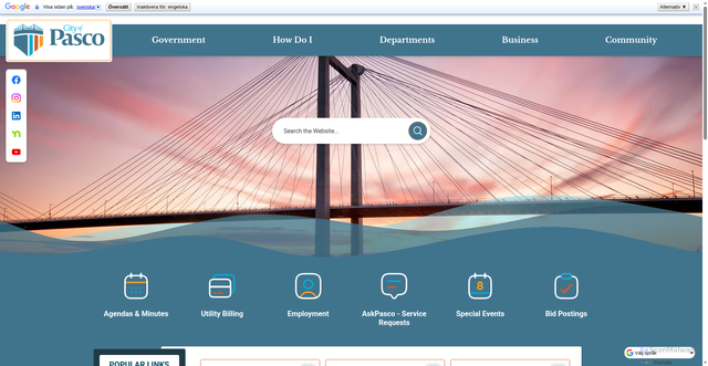 Security scan screenshot of https://pasco-wa.gov/