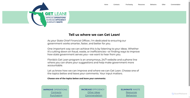 Security scan screenshot of https://getleanflorida.gov/