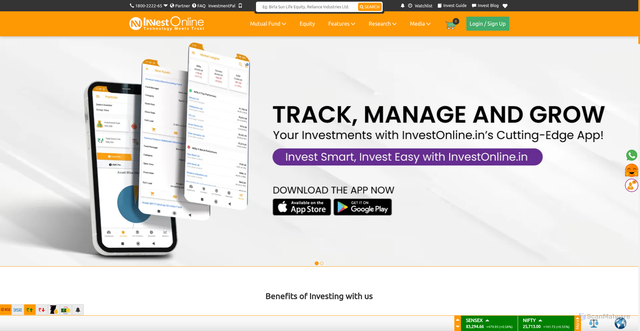 Security scan screenshot of https://investonline.in