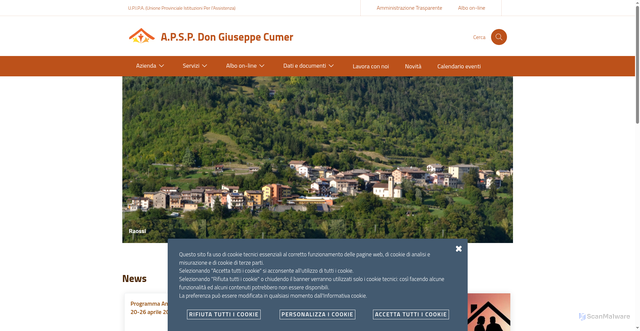 Security scan screenshot of https://www.apspvallarsa.it