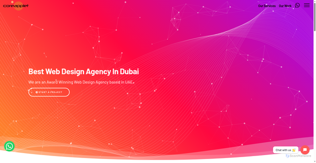 Security scan screenshot of https://coreapplet.com/