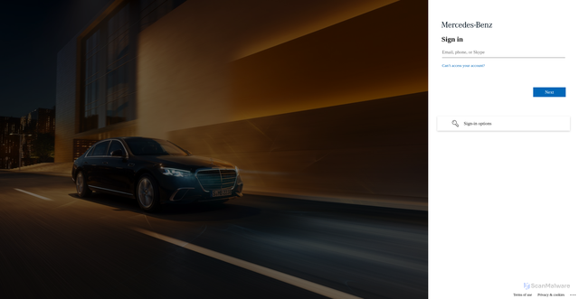 Security scan screenshot of https://sih.i.mercedes-benz.com