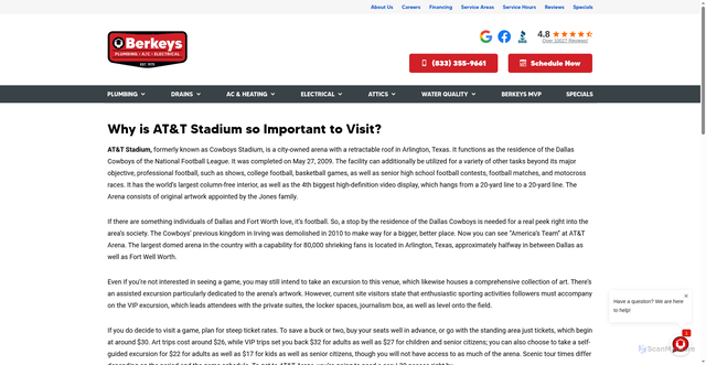 Security scan screenshot of https://www.berkeys.com/att-stadium-dallas/
