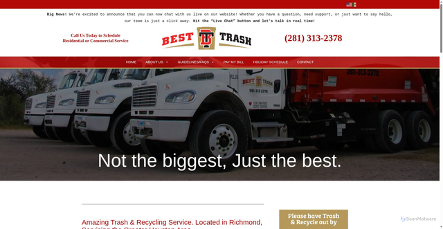 Security scan screenshot of https://best-trash.com/