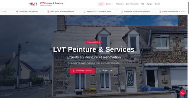 Security scan screenshot of https://lvtpeintureservices.fr/