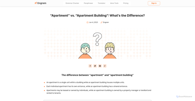 Security scan screenshot of https://www.engram.us/vs/439/apartment-vs-apartment-building