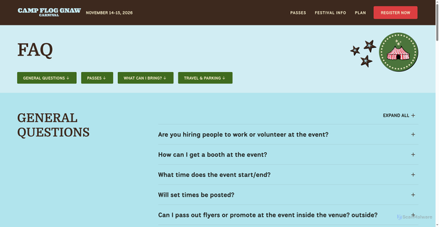 Security scan screenshot of https://campfloggnaw.com/faq/