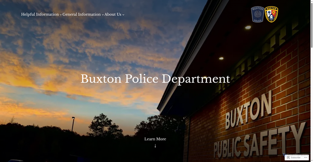 Security scan screenshot of https://buxtonmepd.gov/