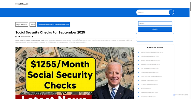 Security scan screenshot of https://jeanssokolov.pages.dev/vvhj-social-security-checks-for-september-2025-wlamm/