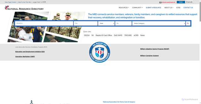 Security scan screenshot of https://nrd.gov/