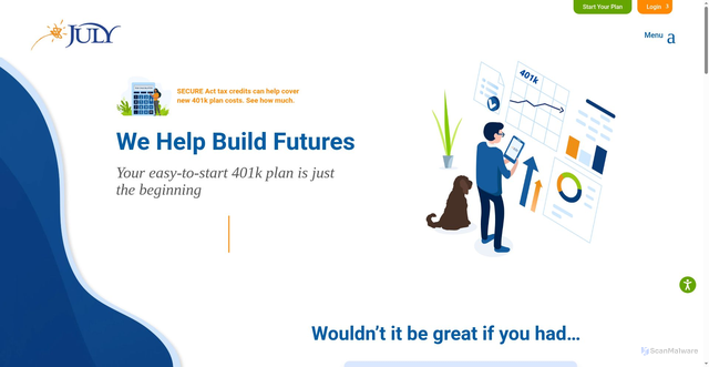 Security scan screenshot of https://julyservices.com