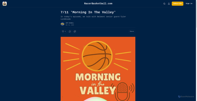 Security scan screenshot of https://www.racerbasketball.com/p/711-morning-in-the-valley