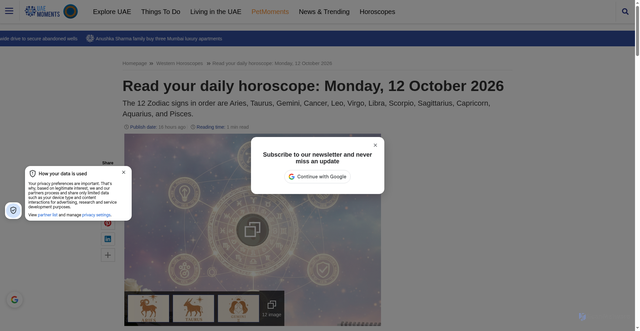 Security scan screenshot of https://www.uaemoments.com/read-your-daily-horoscope-monday-12-october-2026-892282.html