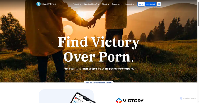 Security scan screenshot of https://www.covenanteyes.com