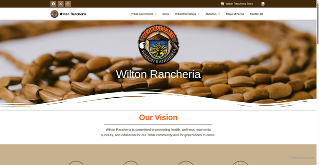 Security scan screenshot of https://wiltonrancheria-nsn.gov/