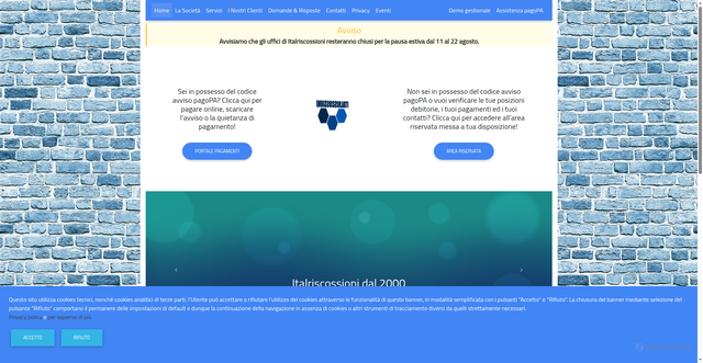 Security scan screenshot of https://italriscossioni.it/