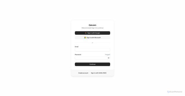 Security scan screenshot of https://app.cal.com