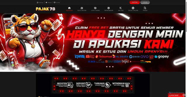 Security scan screenshot of http://www.pajak78.com/