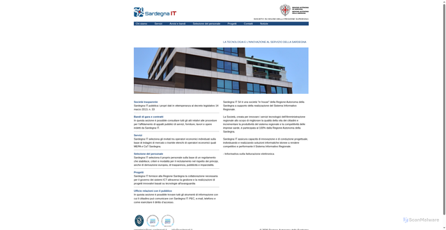 Security scan screenshot of https://www.sardegnait.it