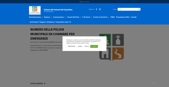 Security scan screenshot of https://uc.casentino.toscana.it/