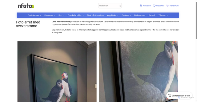 Security scan screenshot of https://nfoto.no/lerret-med-sveveramme/?utm_source=nfoto.no&utm_campaign.59a207bf-EMAIL_CAMPAIGN_2026_02_25_05_49&utm_medium=email&utm_term=0_-2e59a207bf-4832893&mc_cid.59a207bf&mc_eid=UNIQID