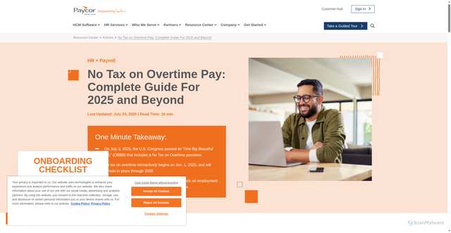 Security scan screenshot of https://www.paycor.com/resource-center/articles/no-tax-on-overtime/