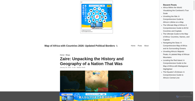 Security scan screenshot of https://mapofafricawithcountries2026.web.2nt.com/latest-gbykl-zaire-unpacking-the-history-and-geography-of-a-nation-that-was-wykpd-trends/