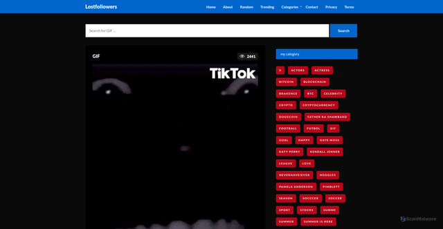 Security scan screenshot of https://infinitecraftonline.com/gif/