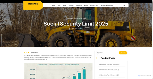 Security scan screenshot of https://noahjais.pages.dev/ozhfj-social-security-limit-2025-zbnmc/